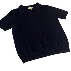 Frederik Anderson Copenhagen Performance Knit Midnight Navy Polo Mens Medium